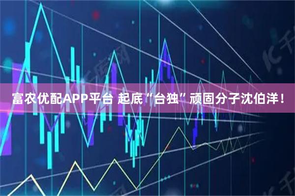 富农优配APP平台 起底“台独”顽固分子沈伯洋！