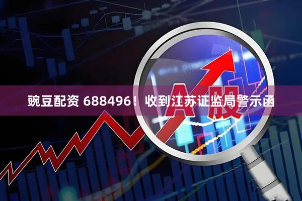 豌豆配资 688496！收到江苏证监局警示函